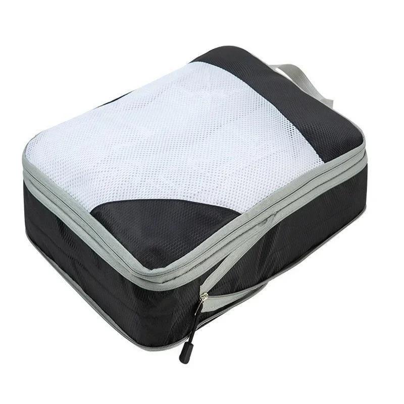 4Pcs/set Portable Compression Packing Cubes Luggage Suitcase Organizer Set Extensible Packing Mesh Bags Clothing Storage Bages