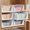 1Pc Plastic Clothes Storage Basket Foldable Storage Box Household Stackable Drawer Closet Organization Household Accessories