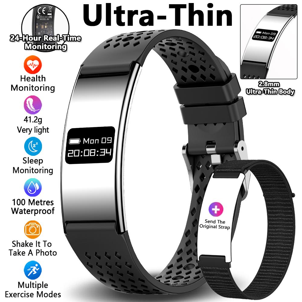 

New Ultra-thin Smart Watch Men Health Smart Bracelet Women Sports Fitness Waterproof Heart Rate Sleep Monitoring Wristbands