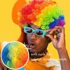 Parrucche Afro Puff Soffici Parrucca Esplosiva Riccia Capelli Corti alla Moda Parrucche Tifosi di Calcio