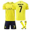 Equipamiento Deportivo Estilo Ronaldo para Niños Amarillo para Jugar al Aire Libre
