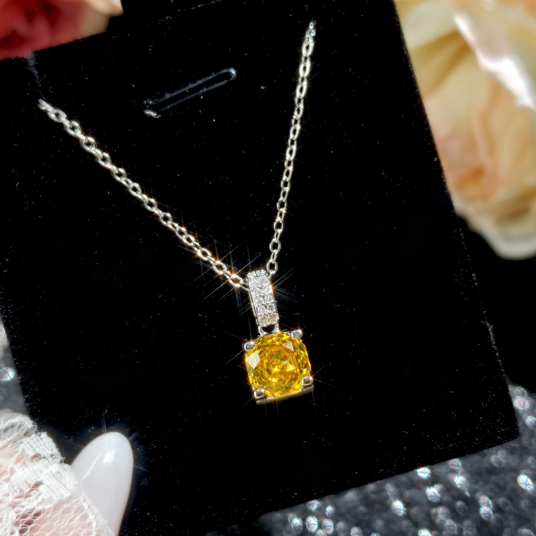 2026 Розовый ограненный золотой циркониевый восьмиугольный флеш-алмазный кулон для ожерелья, открытое кольцо, серьги-гвоздики, браслет