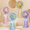 Cartoon Animal Handheld Fan 3 Speed Adjustable USB Rechargeable Summer Cooling Fan with Phone Holder Portable Travel Mini Personal Desk Fan