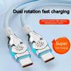 Fast Charging 180 Degree Rotation Cable Alloy Micro Type C Data Cable for Huawei Samsung Xiaomi Fast Charging Cable