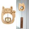Cat Shape Door Wind Chime Pendant Decor Copper Bell Sound Wood Metal Windchime Feng Shui for