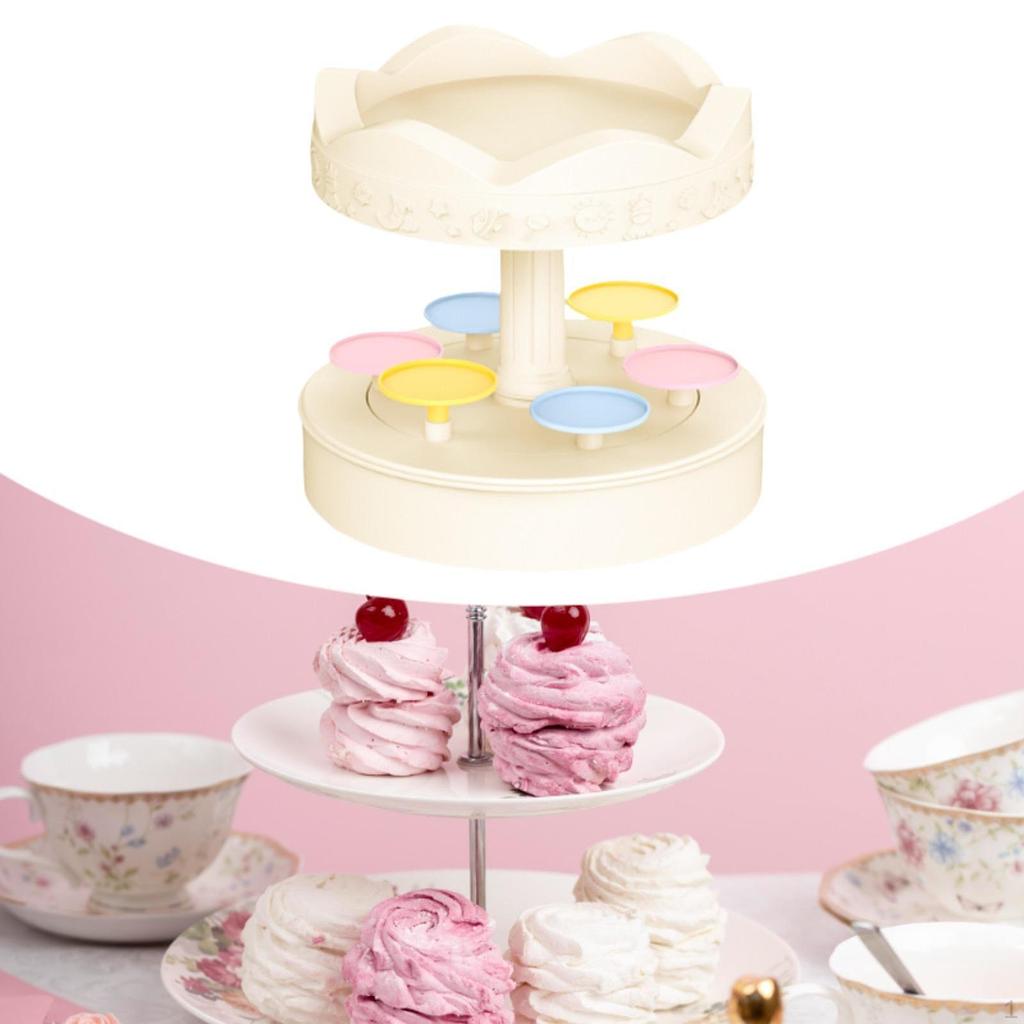 Cupcake Holder Revolving Autorotation Stand Turntable for Cupcakes Rotating Sushi Display