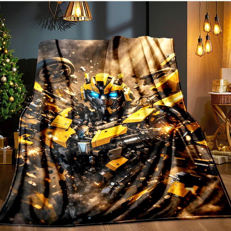 Trans-formers Blanket Flannel Throw for Sofa, Indoor, Camping, Living Room, Office, Chair, And Bed Soft Birthday Gift