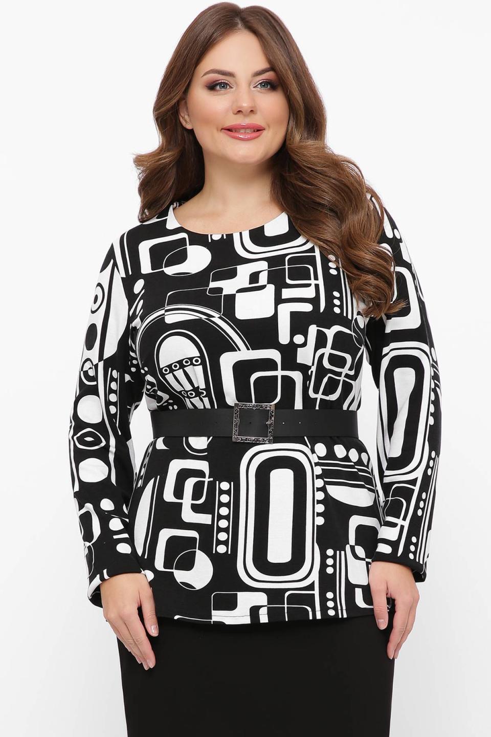 

Блуза із трикотажного полотна (арт) Tatiana ІЛОНА 6XL чорний