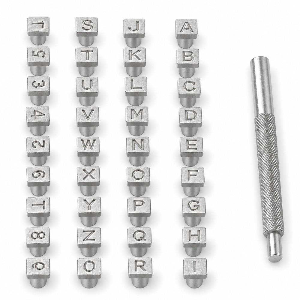 37pcs Stamping Dies Number Punch Set Punch Tool Leather Hand Tool  DIY Projects