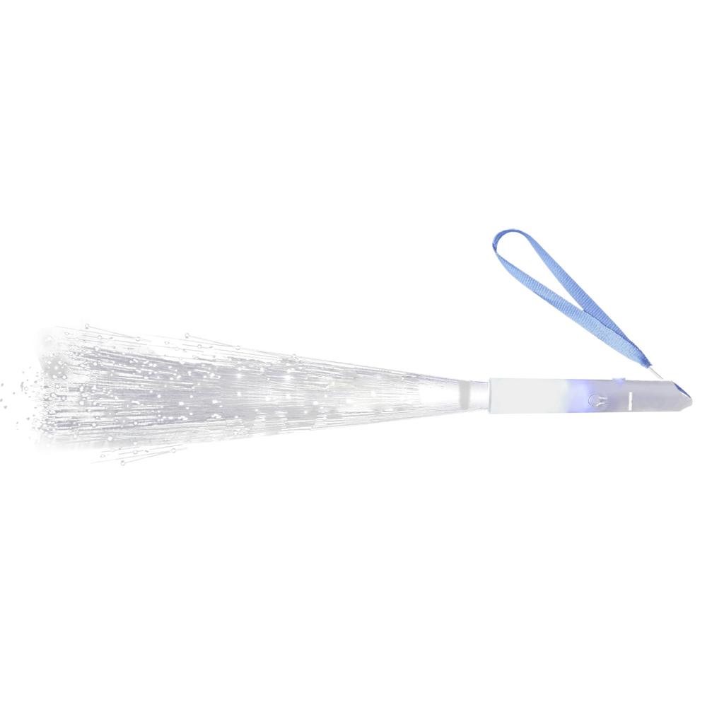 120Pcs Flashing Sticks White 3 Light Modes Radiationless Battery Powered LED Fiber Optic Wands for