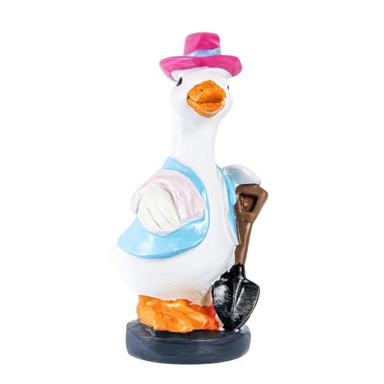 Gardening Duck Statue Outdoor Garden Yard Farm Duck Resin Figurine