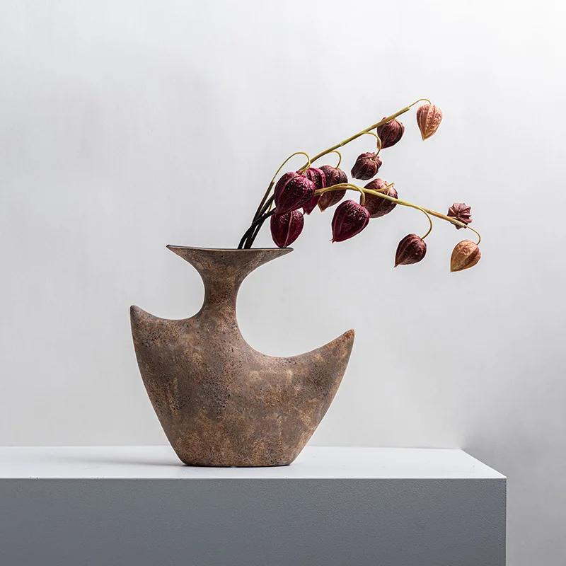 Kreative Keramikvase Abstrakte Geometrische Radiane Blumenvase Blumenarrangement Zubehör Keramik Handwerk Heimdekoration