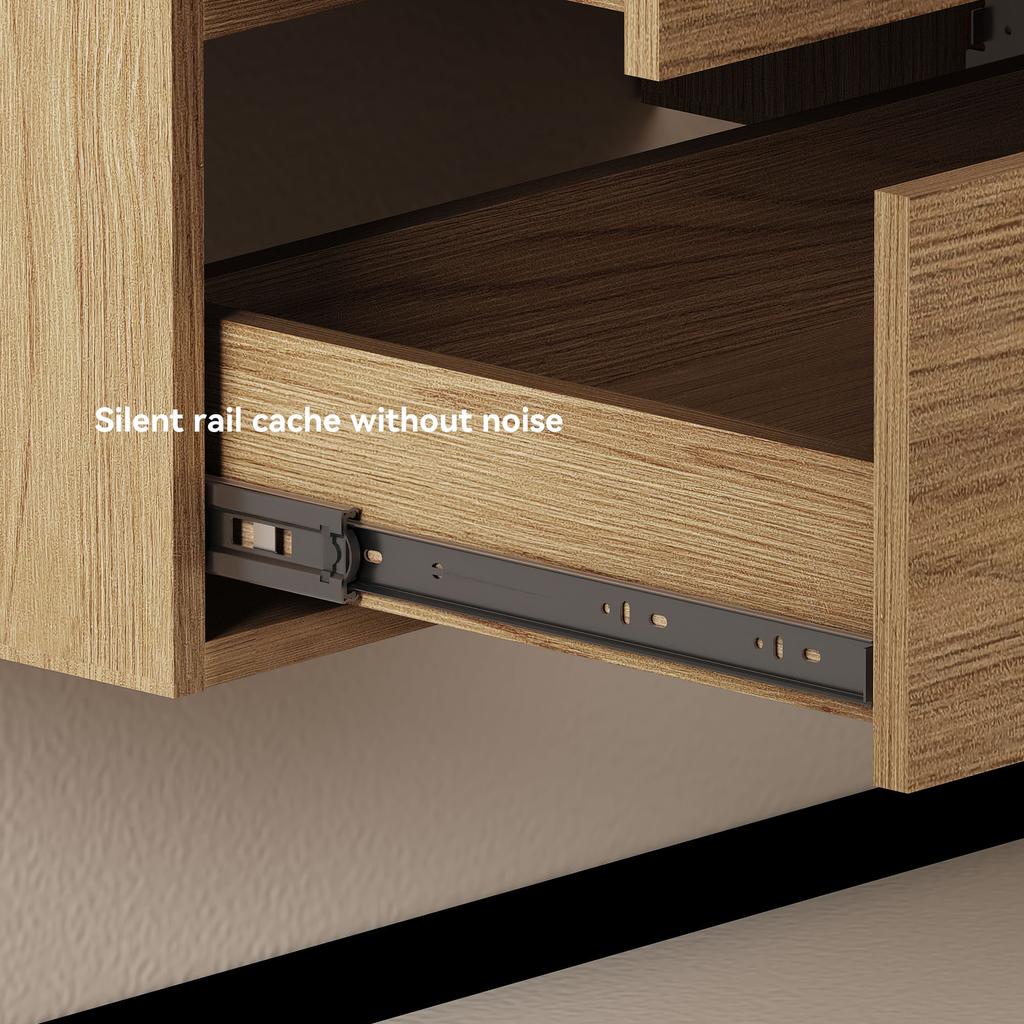 75cm Bathroom Cabinet Light Oak with Ample Storage Space - 2 Drawers