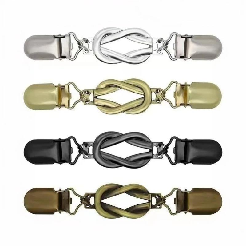 3/4/6Pcs Vintage Cinch Fasteners Durable Non-slip Sweater Shawl Clips for Women Shirts Blouses Daily Outfits
