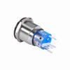 19mm 12V24V Waterproof Stainless Selflocking  ing Push Button Power   Red LED