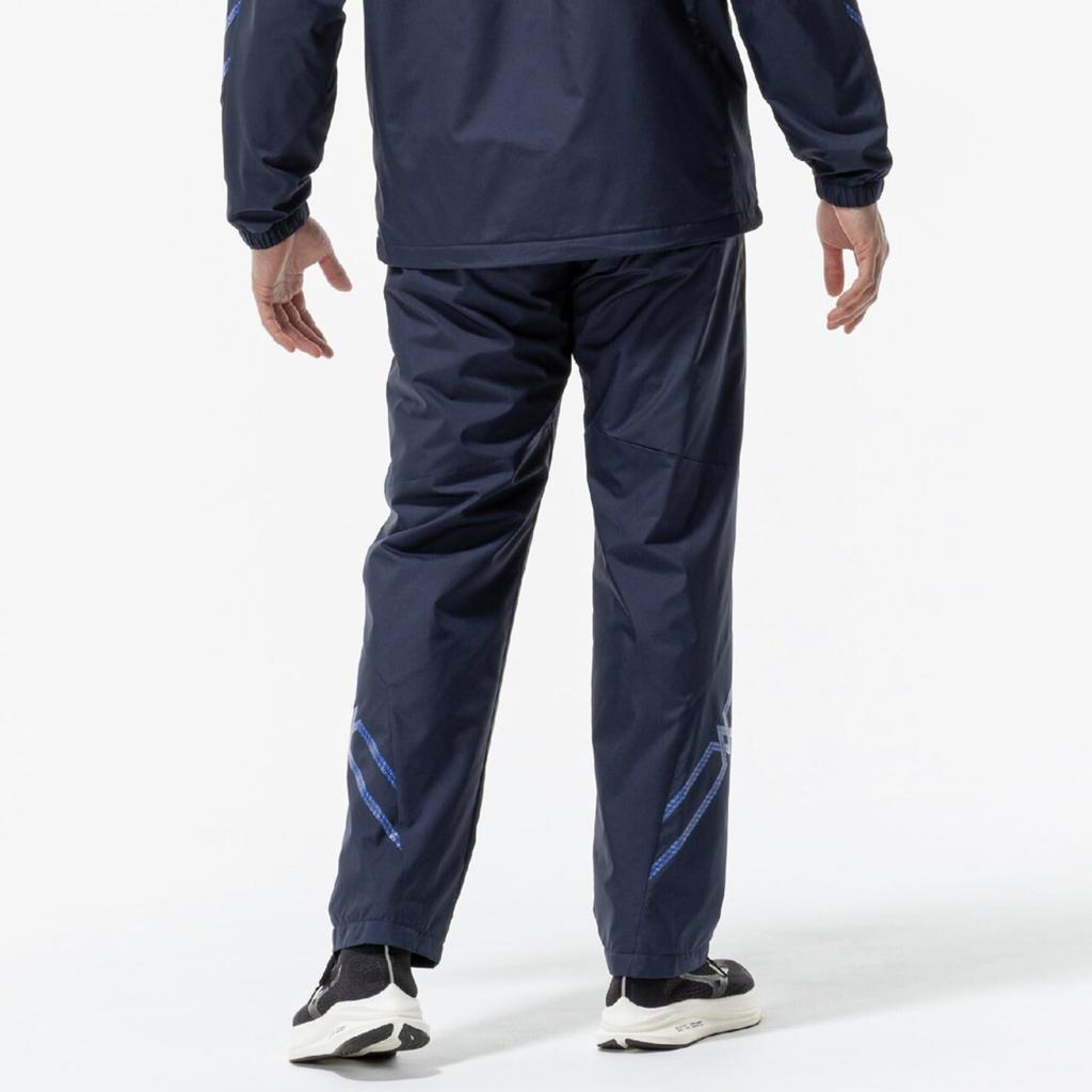 Training Wear Windbreaker 32MFC631 Deep Navy X Black [Mizuno] Pants, Heat-Generating Material, Water-Repellent, Windproof,