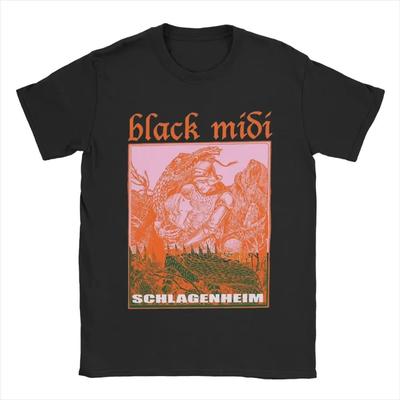 Black Midi Schlagenheim Erkek Tişört Komik Tişörtler Kısa Kollu Bisiklet Yaka Tişörtler %100 Pamuk Doğum Günü Hediyesi Üstler