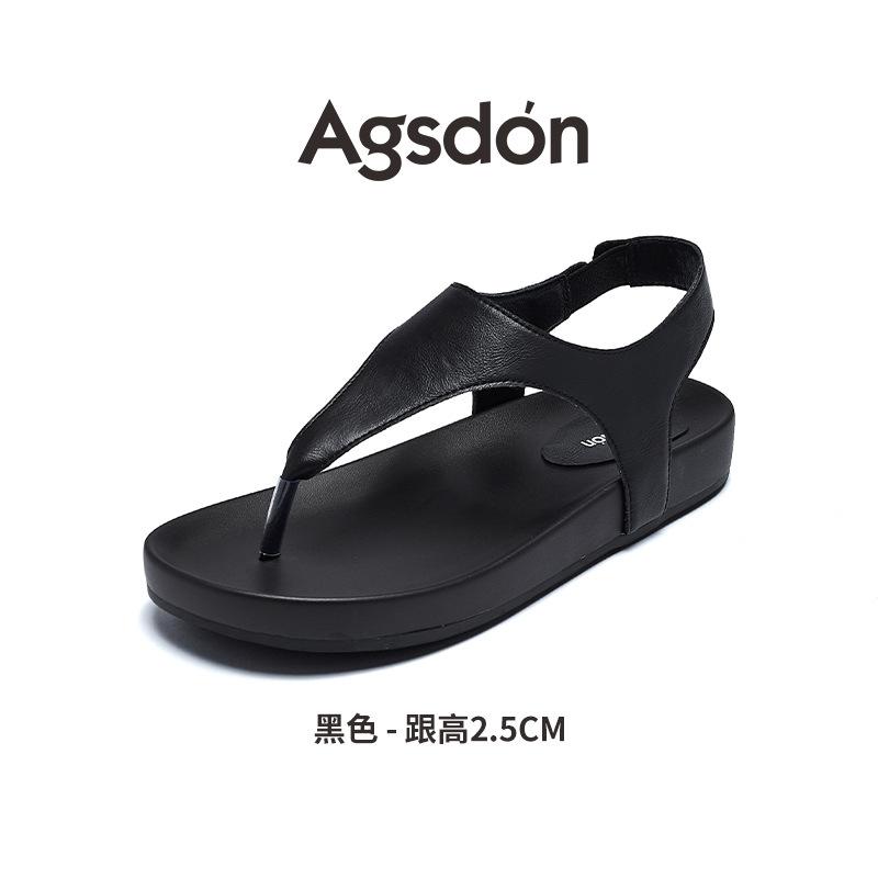 

Augustine toe sandals women s 2025 new summer casual flat-bottomed wear retro Roman beach cool slippers 40