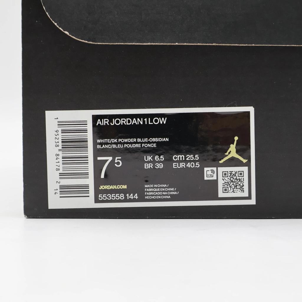 553558-144 Nike Air Jordan 1 Low University Blue UNC Dark Powder Navy (Men's)