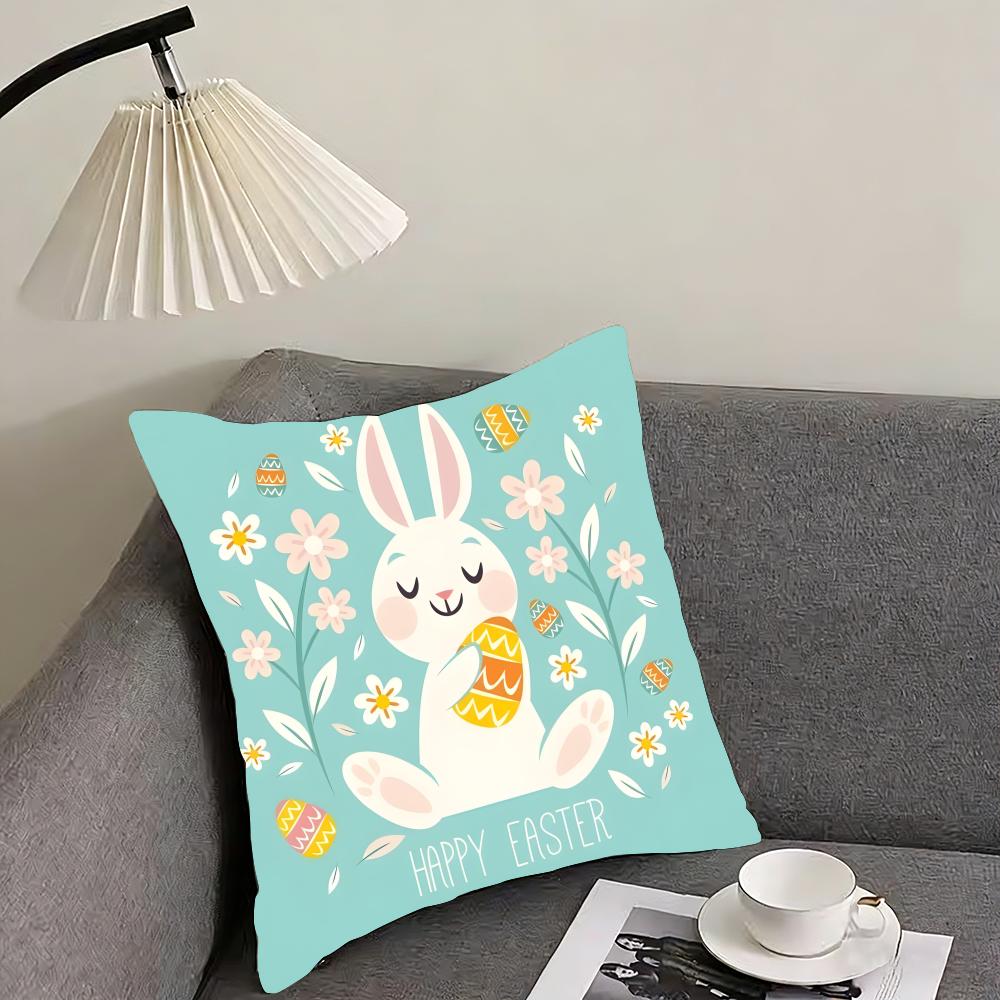 

Easter Hot Cushion Cover Pillowcase Ultra Soft Skin Friendly Fabric Cloud Like Comfort Concealed Zipper 30x30cm