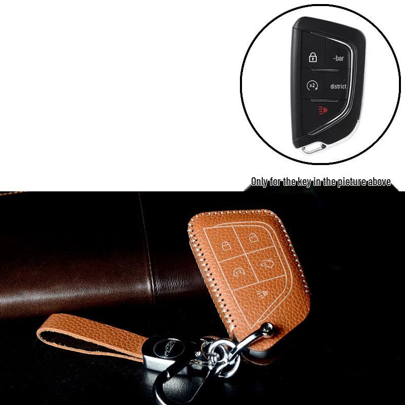 Cadillac CT4/CT5/CT6/XTS/XT4/XT5/XT6 Cowhide Key Case Cover with Buckle