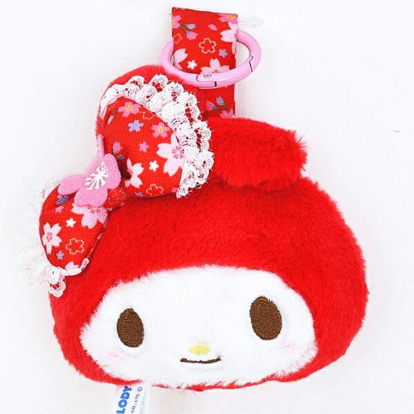 Sanrio My Melody Sakura Kimono Face Tag Mascot Red Sanrio