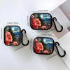Earphone Cases Cover Case For Airpods 1 3 4 Pro2 Pro3 2 Pro Blue Flowers Cool