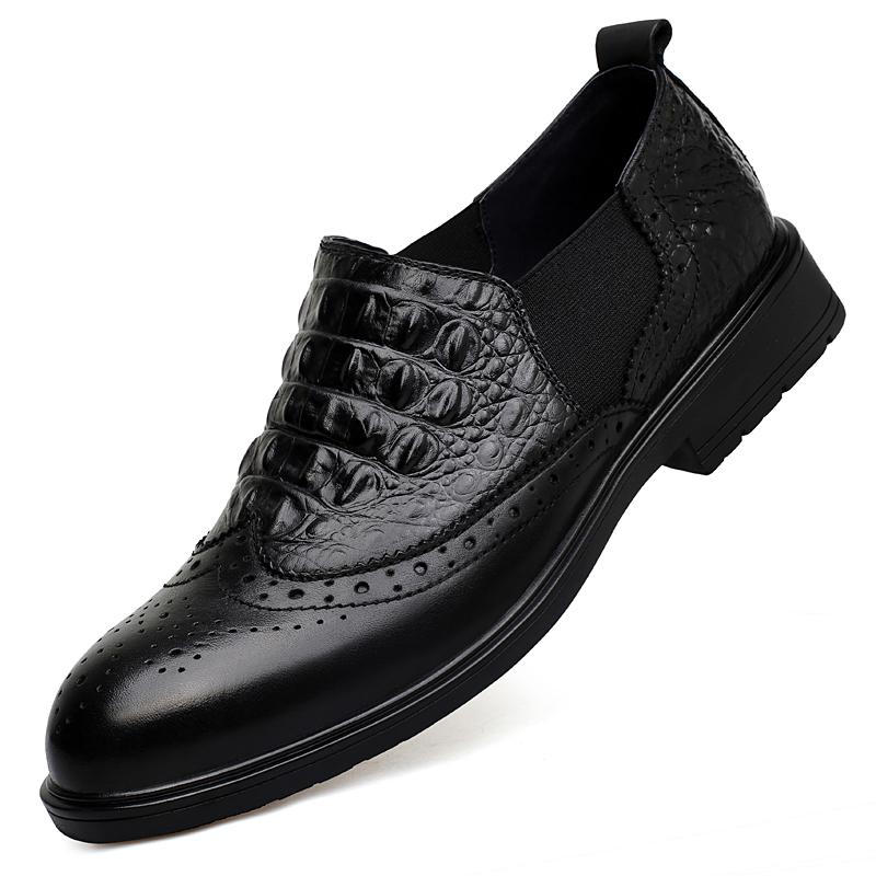 All-match Men Business Shoes Man Oxford Shoes 2024 Lace-Up Outdoor Male Shoes Genuine Leather Mens Casual Slip On Flats