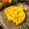 StakeMounted Bee Waterer MultiCompartment FlowerShaped Watering Station Raised Tray