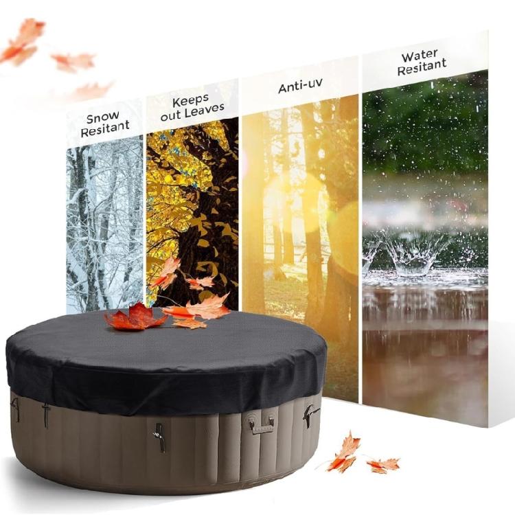 Elastic Round Bath Tub Protector Waterproof Oxford Fabric Cover Dustproof Design Spa Accessory Installation