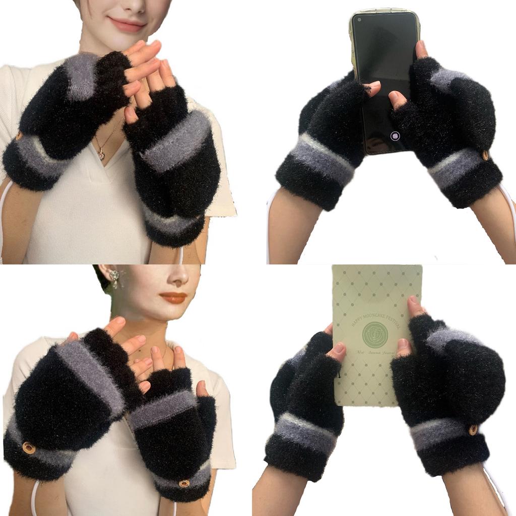 Heated Gloves Electric Gloves for Men Women Half Finger Heating Hand Warmer Winter Gloves for Office Work