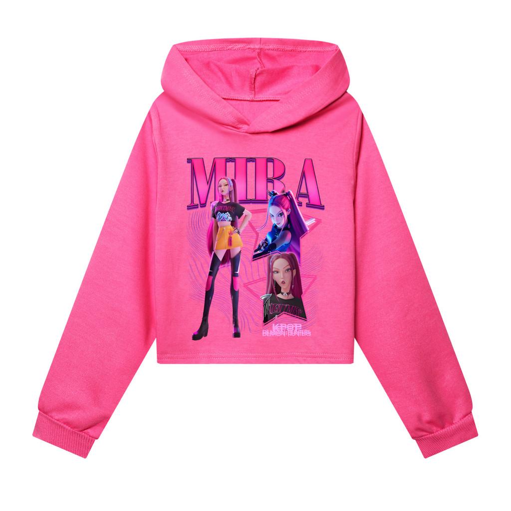 

5004 Детские Девочки Mira POP Певица Руми Мира Зои Принт Повседневные Толстовки с Длинными Рукавами и Капюшоном Свитшот Топ 170cm розы красного