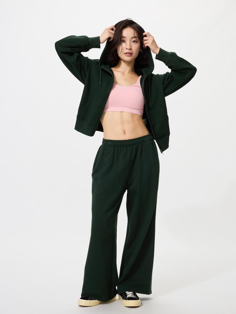 Uniqlo Sweat Wide Pants Short Length Model