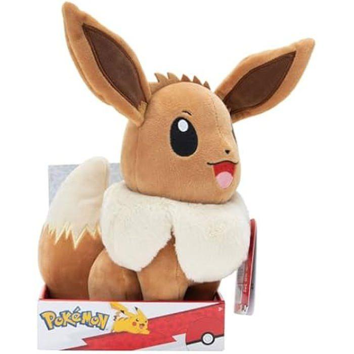 Peluche - pokémon - evoli - 30 cm - douce - officielle - mixte