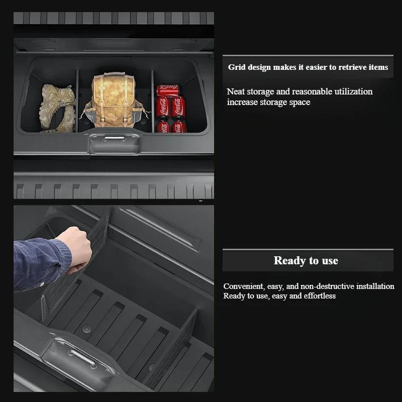 Lower Layer Trunk Combination Partition For Tesla Cybertruck 2025 2025 Truck Bed Container Organizer Board Interior Accessories