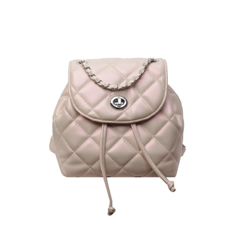 Korean Version Ins Backpack Bag Women's 2025 New Fashion Diamond Commuter Shoulder Bag Niche Design Travel Bag