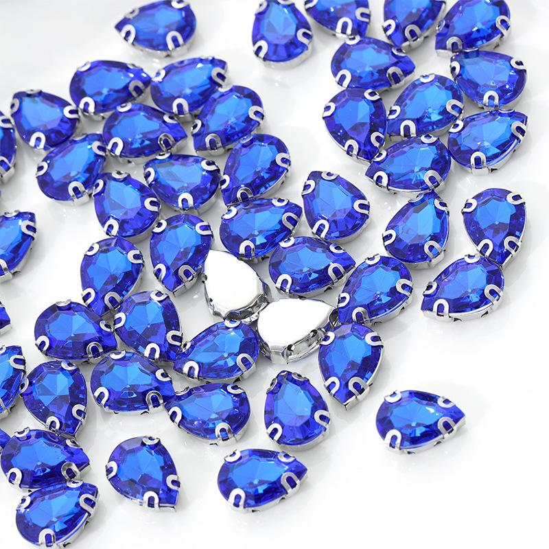 Drop Back Clear Iron-on Rhinestone Acrylic Stones for DIY Clothing