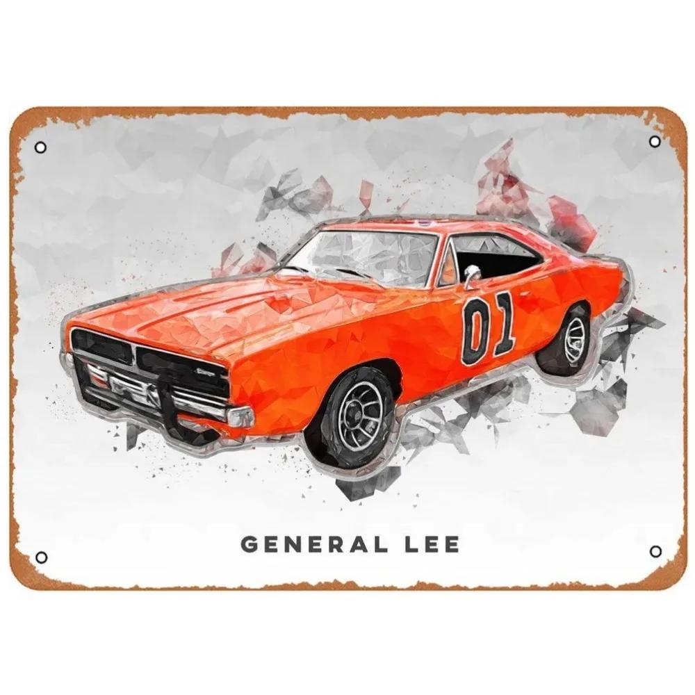 Vintage Classic Car Metal Tin Signs Mustang GT Posters Plate Wall Decor for Garage Bars Man Cave Cafe Clubs Retro Posters