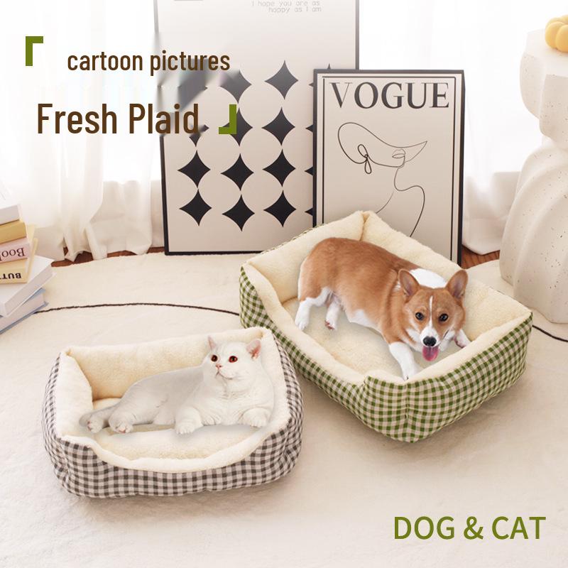 Ganzjahres-Warmes Hundebett für Kleine & Mittelgroße Hunde - Haustierkennel & Schlafplatz