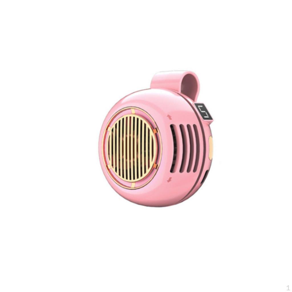 Waist Belt Fan USBC EnergyStoring Wearable Lightweight for Outdoor, Travel, Office Pink
