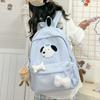 Student Cartoon Schultasche Hundedruck Damen Rucksack im College-Stil mit großer Kapazität für die dritte bis sechste Klasse