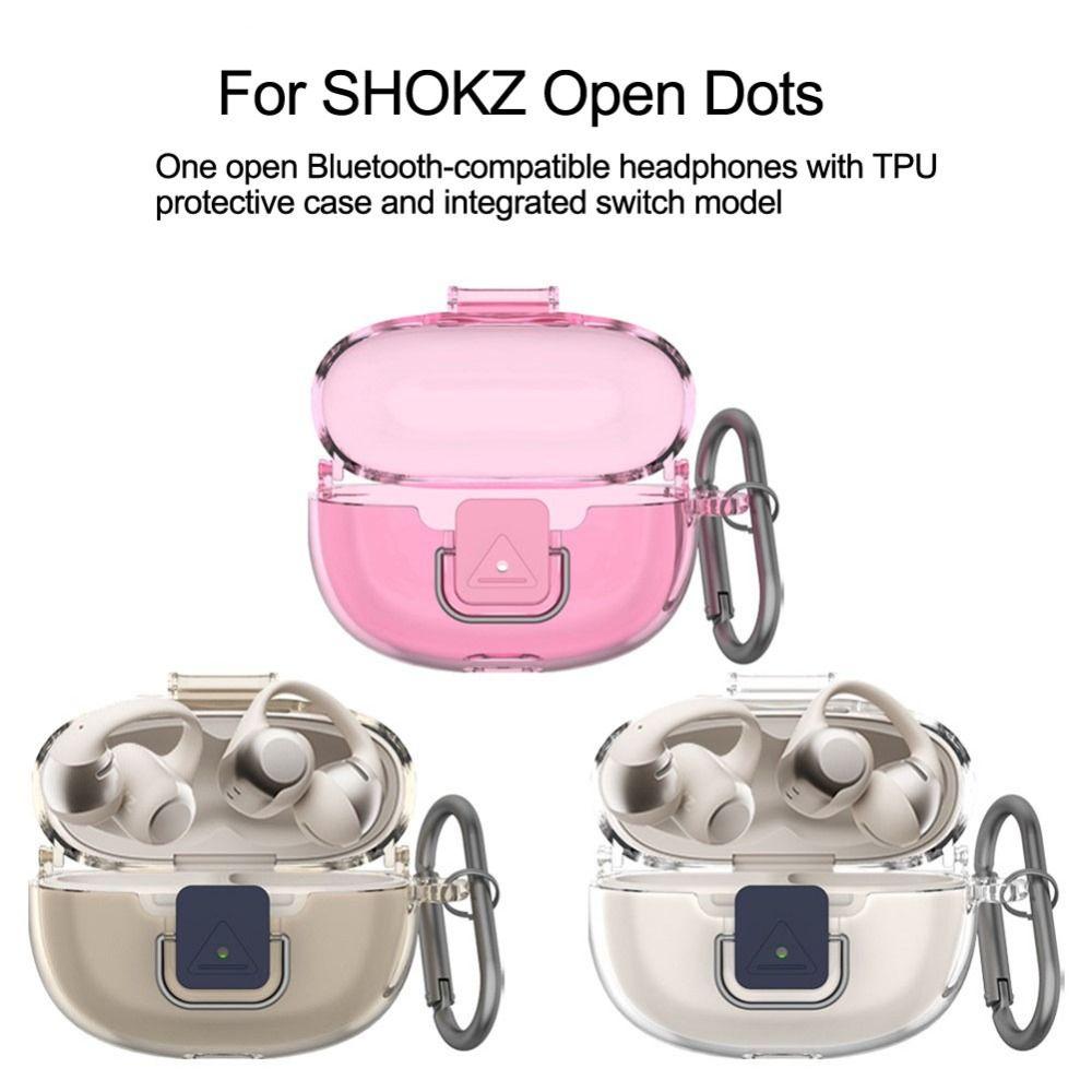 with Keyring Earphone Case Anti-Fall Headphone Protective Case for SHOKZ Open Dots ONE Travel