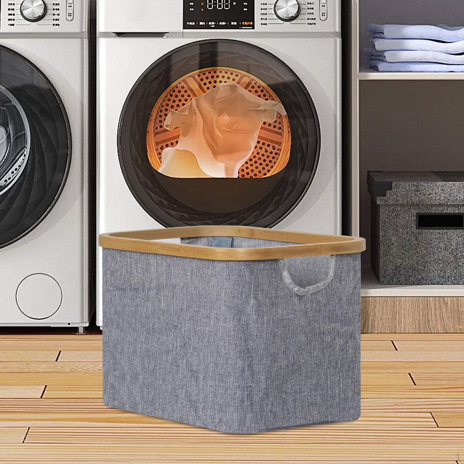 

Складная корзина для стирки, органайзер, аксессуар для дома, легкий контейнер, ящик для хранения, бамбук