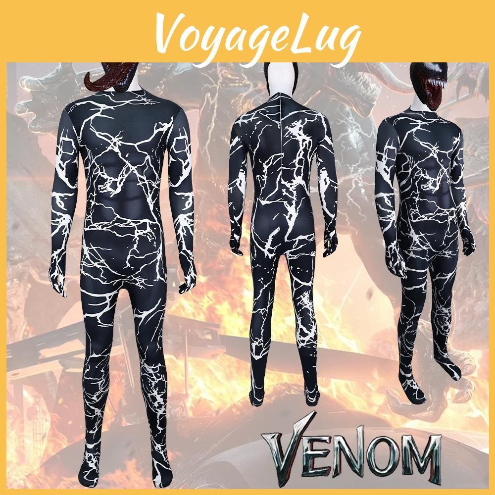 Costume Cosplay Venom With Jumpsuit Design For Role Play Festivities And