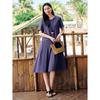 JZ Annacoco Women's Cleanfit Stitching A-Line Dress