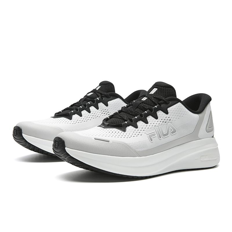 Fila Nuvole 4 Run Comfortable Fit Shock Absorbing Breathable Lightweight Rebound Running Shoes Men sneakers White Gray Black A12M621103FBB