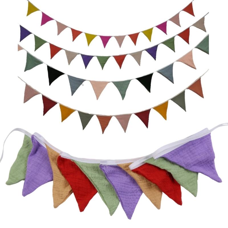 Cotton Pennant Flag Lovely Cotton Decorative Flags Room Beautification Newborn Baby Photography Props Nursery Room Decor