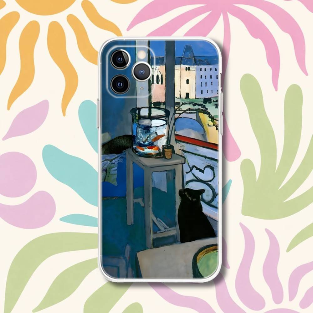 H-Henri Matisse Paintings Art Phone Case For iPhone 17,16,15,11,12,14,13 Pro Max Plus Mini X,XS,XR,7,16E Air Transparent Fundas