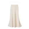 High-waisted, Slimming, Mid-length Satin and Acetate Smooth Skirt, Spring and Summer New Style Body-hugging Fishtail A-line Long Dress