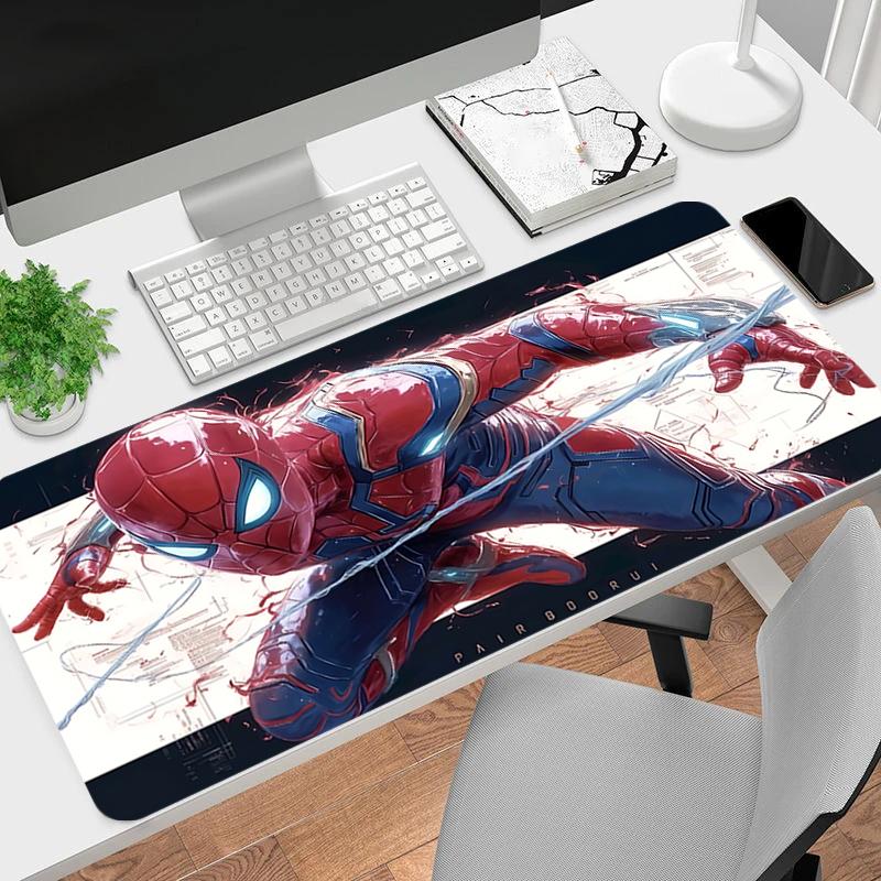 1Pc Spiderman Web Warriors Gaming Mouse Pad Keyboard Desk Mat Non-slip Rubber Lock Edge Waterproof Computer Mousepad for Office Home Decor S113